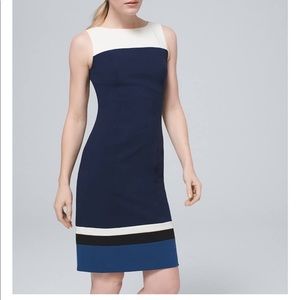 WHBM Color Block Sheath Dress so 8